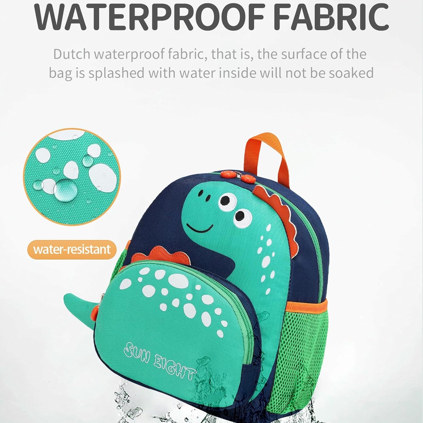 SUN EIGHT Toddler Backpack for Girls Kids Backpack Cute 3D Cartoon School Bag for Baby Boy Girls 1-5 Years Baby Backpack (Dinosaur)