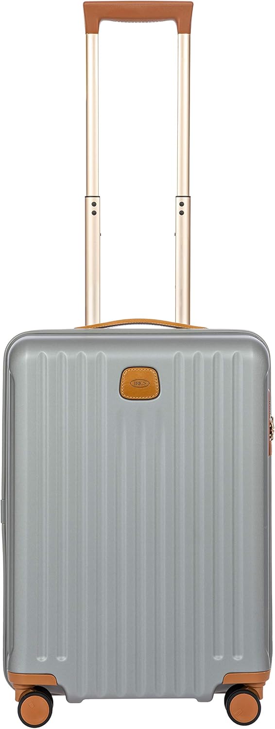 Bric's Capri 2.0 21-Inch Spinner - Luxury Carry On Luggage With Spinner Wheels - Lightweight Suitcases with Wheels Made From Durable Polycarbonate - Silver Shine