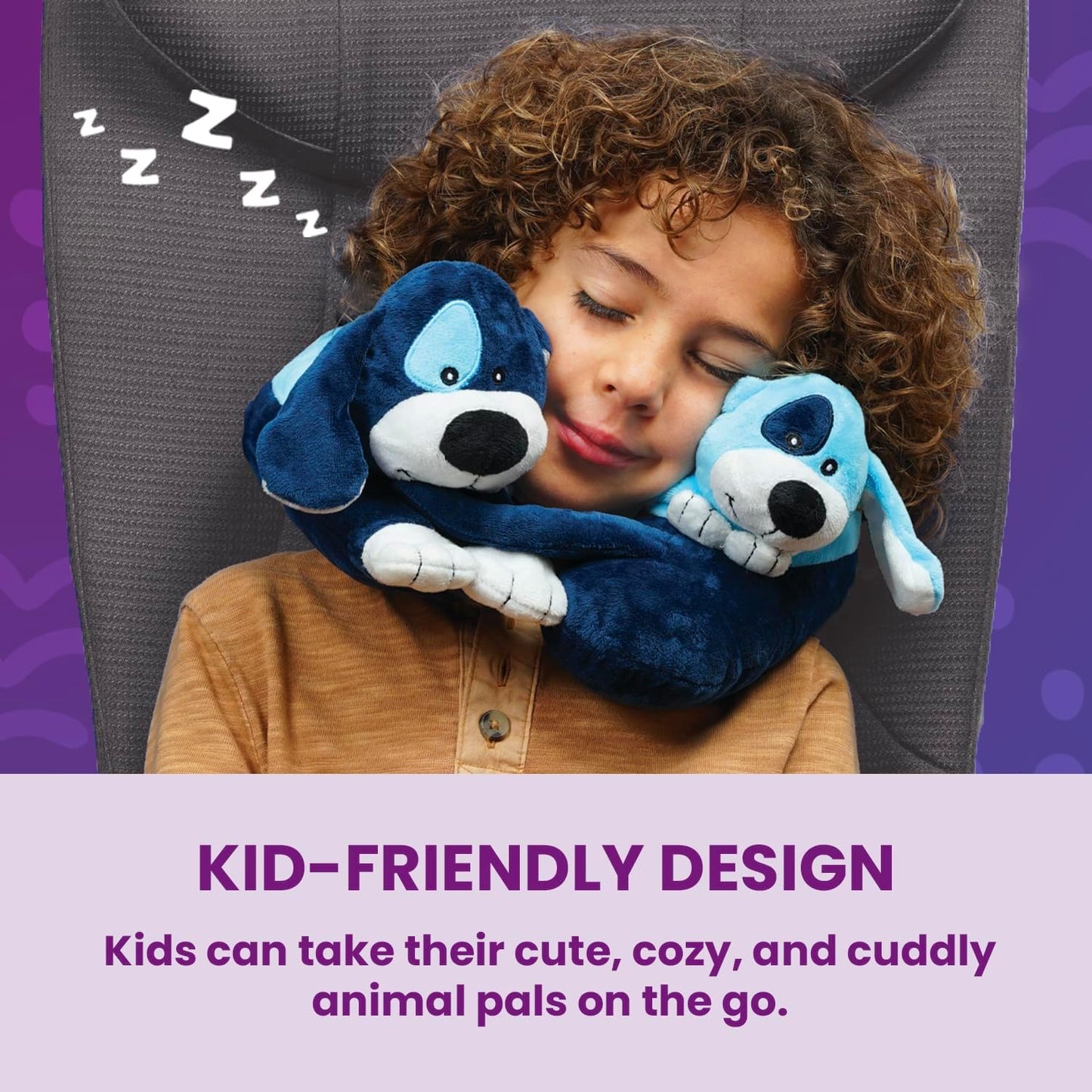Cabeau Airplane Travel Pillow for Kids – Evolution Kids – Neck Support for Sleeping on Airplanes, Trains, and Cars – Cute, Cozy, and Cuddly Animal Pal for On-The-Go Journeys (Kittens)