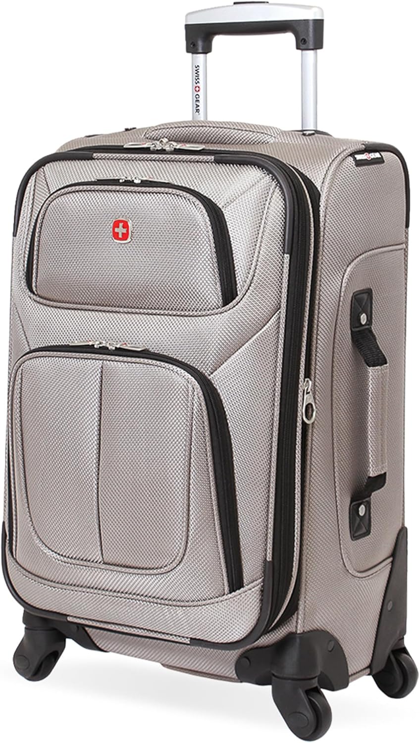 SwissGear Sion Softside Expandable Luggage, Pewter, Carry-On 21-Inch