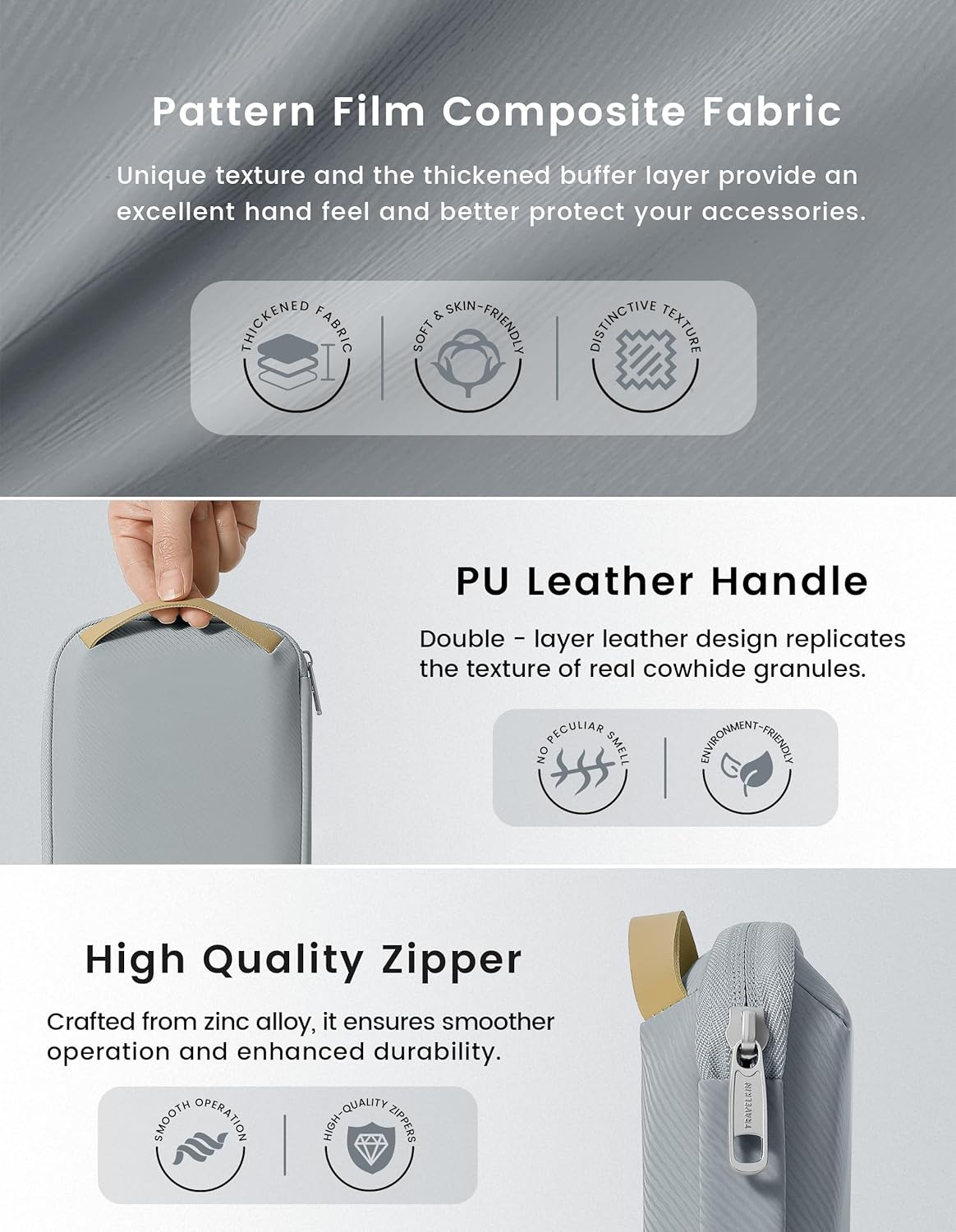 Travelkin Travel Cord Organizer, Small Electronic Organizer Travel Case, Cable Organizer Bag For Cords,Chargers Phone, Sd Card,Usbs