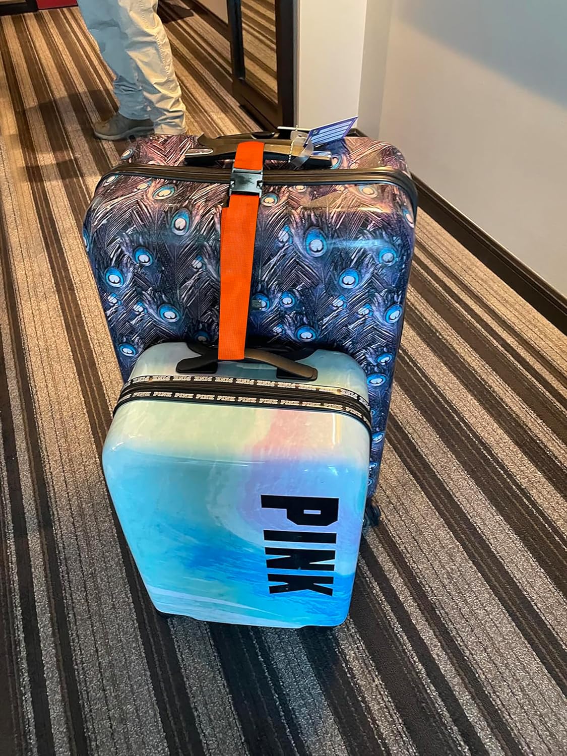 4Pack Luggage Straps Add Bag Straps to Connect Two Suitcases, Adjustable Luggage Belt Connector for Carry On, Travel Attachment Accessories for Connect Your 3 Luggages 4 Color