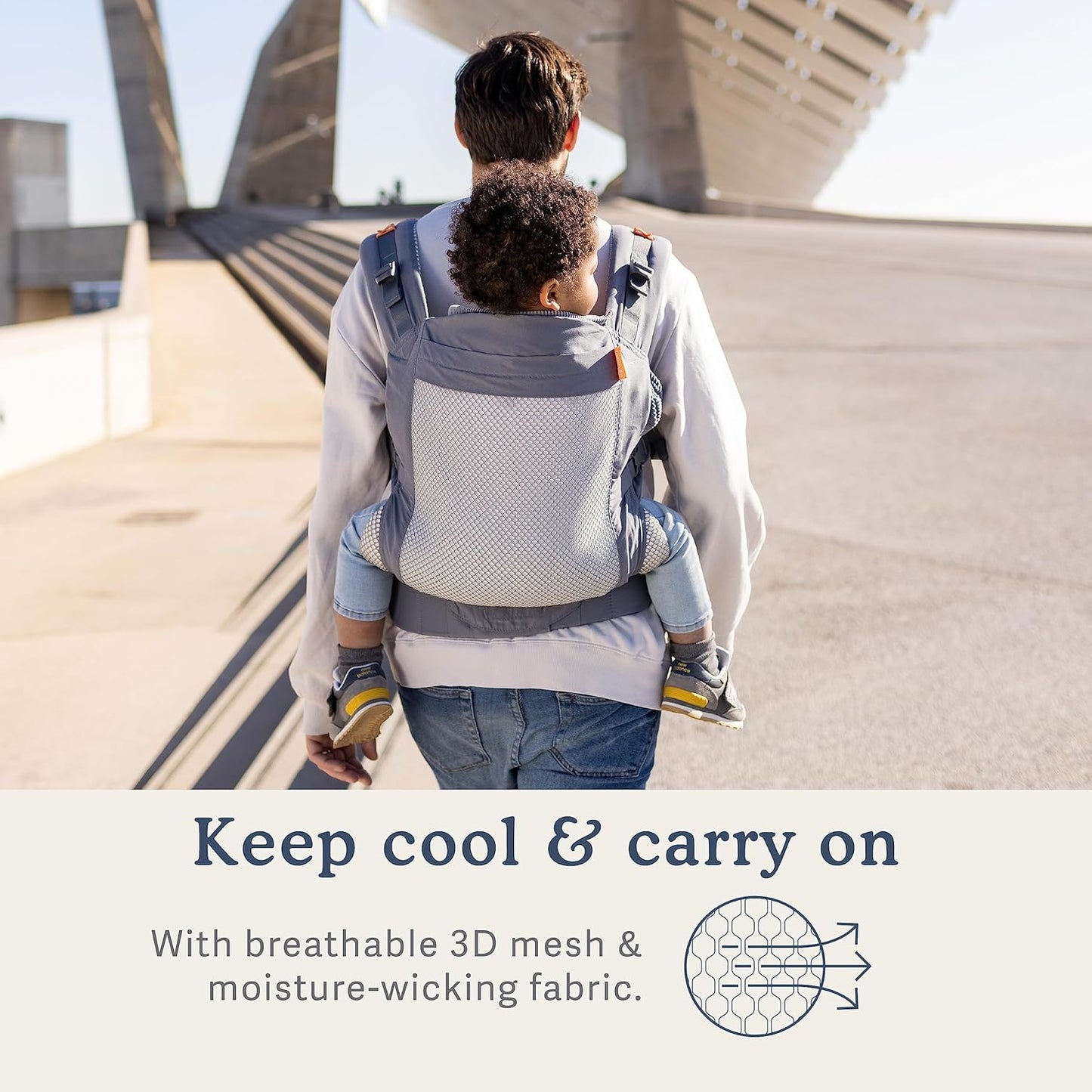 Beco Toddler Carrier - Breathable 3D Mesh Front-Carry & Backpack Style Carrier with Tall Supportive Back and Ergonomic extra-wide Seat to accomodate children from 18months (20-60 lbs) - Cool Dark Grey