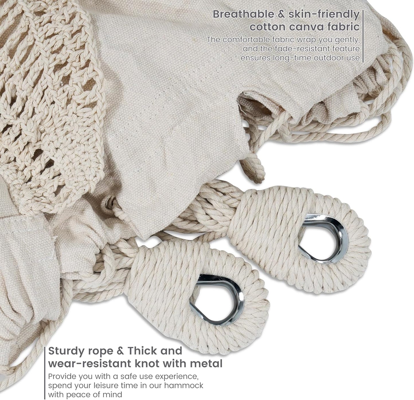 Lazy Daze Hammocks 9FT Double Hammock with Sturdy Steel Stand and Durable Fabric, Camping Lace Hammocks Include Portable Carrying Case, 450 LBS Capacity