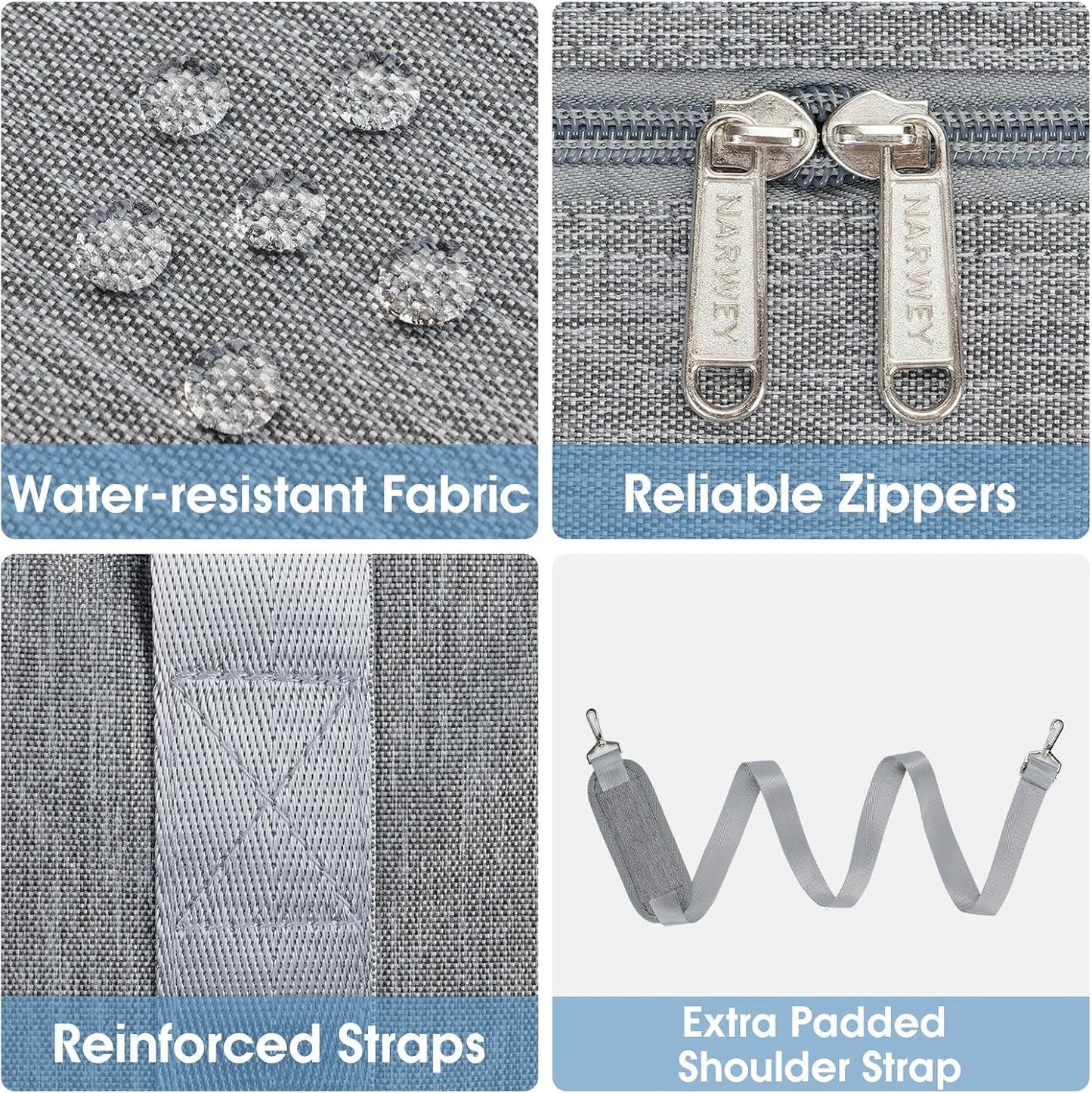 Carry on luaggage 22x14x9 Airlines Approved Foldable Carry on Bag Travel Duffel Packable Duffle Overnight for Women and Men 40L (Grey)