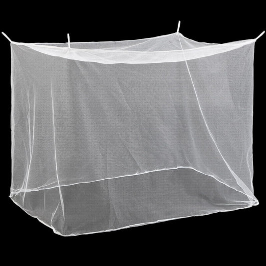4 Corners Mosquito Net for Mosquiteros para Camas Bed Canopies Netting Bed Drapes Rectangular Mosquito Mesh for Camping Home Outdoor Travel(White,L78 X W71 X H67 Inch,No-Opening)
