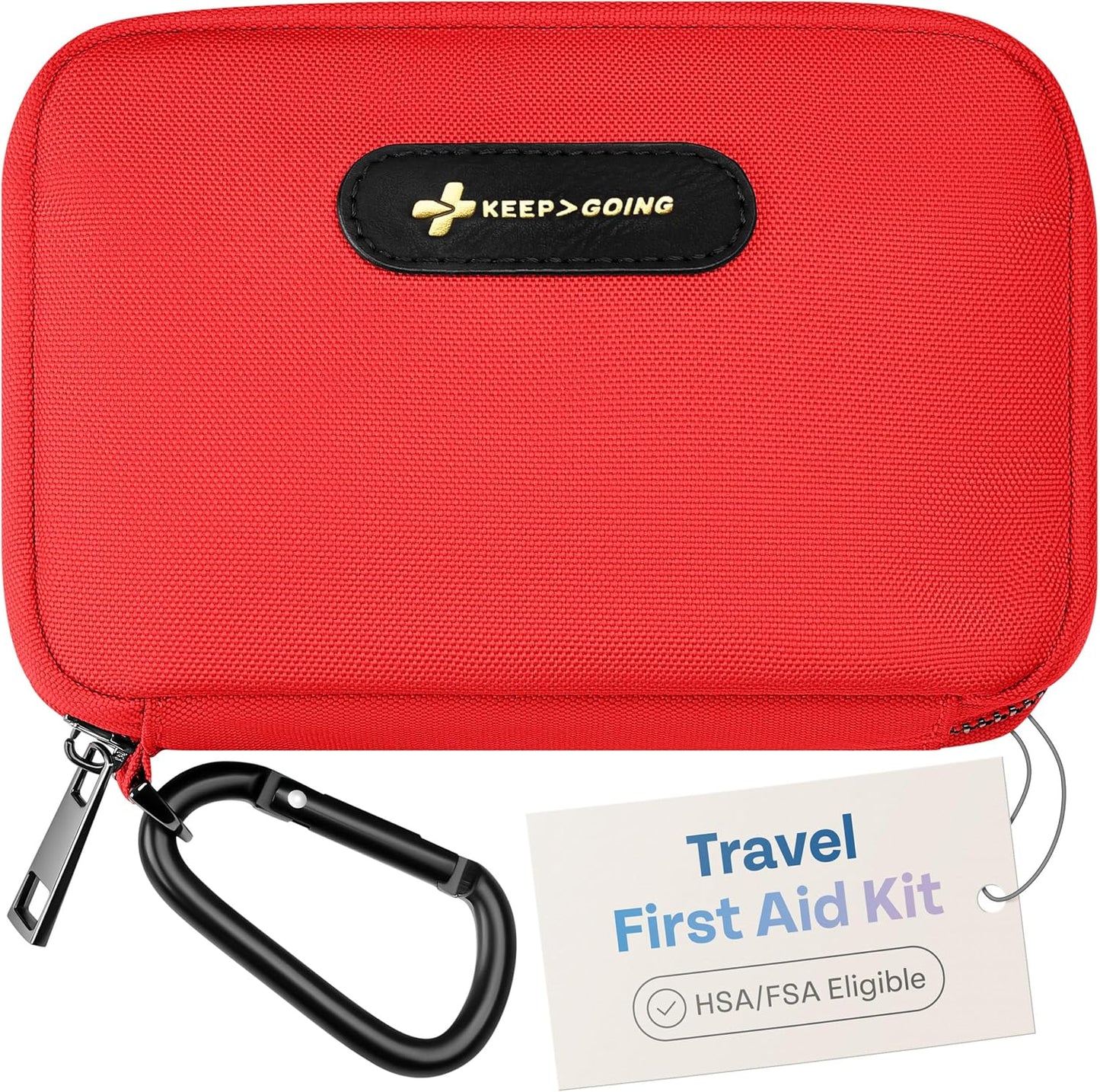 KeepGoing Travel First Aid Kit for Car, Home, Hiking, Camping and Outdoor Emergencies - First Aid Kit Travel Size TSA-Approved