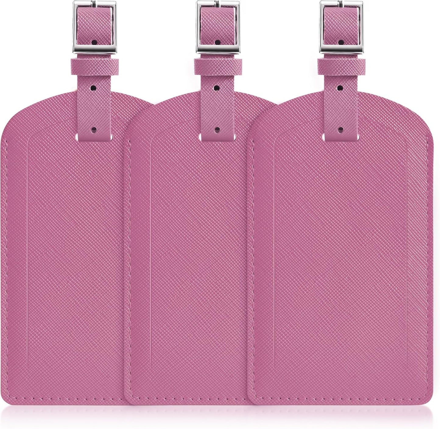 3 Pack Luggage Tags for Suitcases, TSA Approved Bag Tags, Baggage Tags with Privacy Protection, Travel Essentials Luggage Accessories, Purple