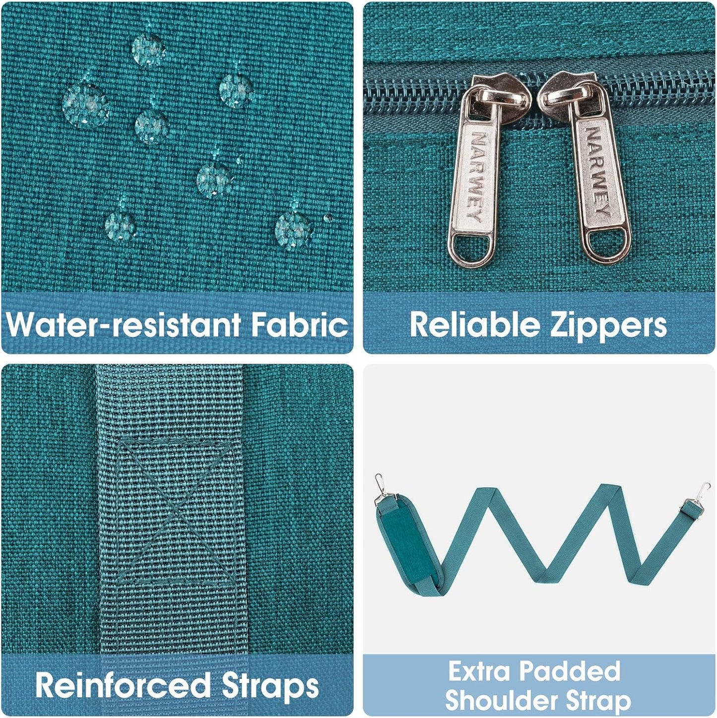 Carry on luaggage 22x14x9 Airlines Approved Foldable Carry on Bag Travel Duffel Packable Duffle Overnight for Women and Men 40L (Teal)