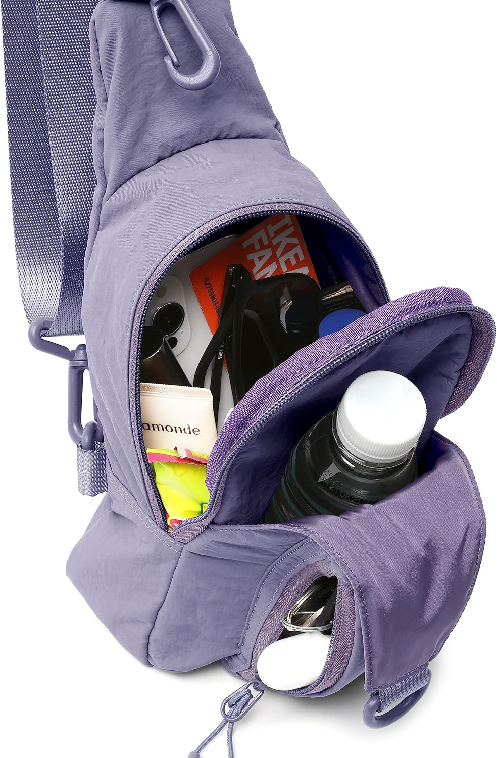 ODODOS Daily Sling Bag with Adjustable Straps Crossbody Chest Bag Lightweight Small Backpack for Casual Traveling Hiking