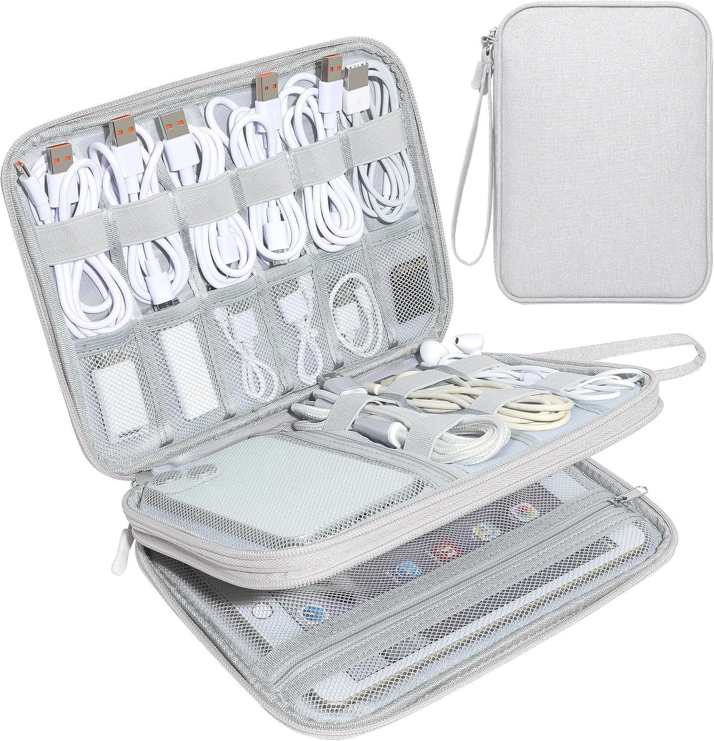 CILLA Electronics Organizer Travel, Travel Cord Organizer Case, Compact Electronics Accessories Bag for Cable, Cord, Charger, Phone