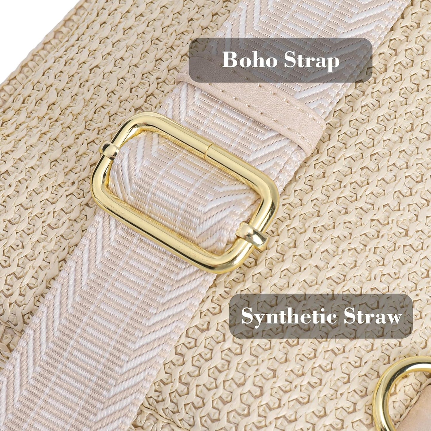 Haytijoe Summer Straw Purse Small Sling Bag RFID Blocking Crossbody Bags for Women Beach Raffia Bags Fanny Packs