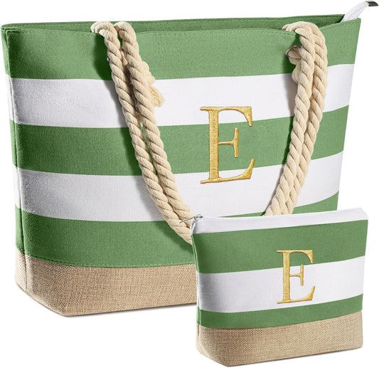 YOOLIFE Beach Bags for Women - Travel Canvas Beach Tote, Pool Waterproof Bag, Travel Essentials, Gifts for Women Birthday