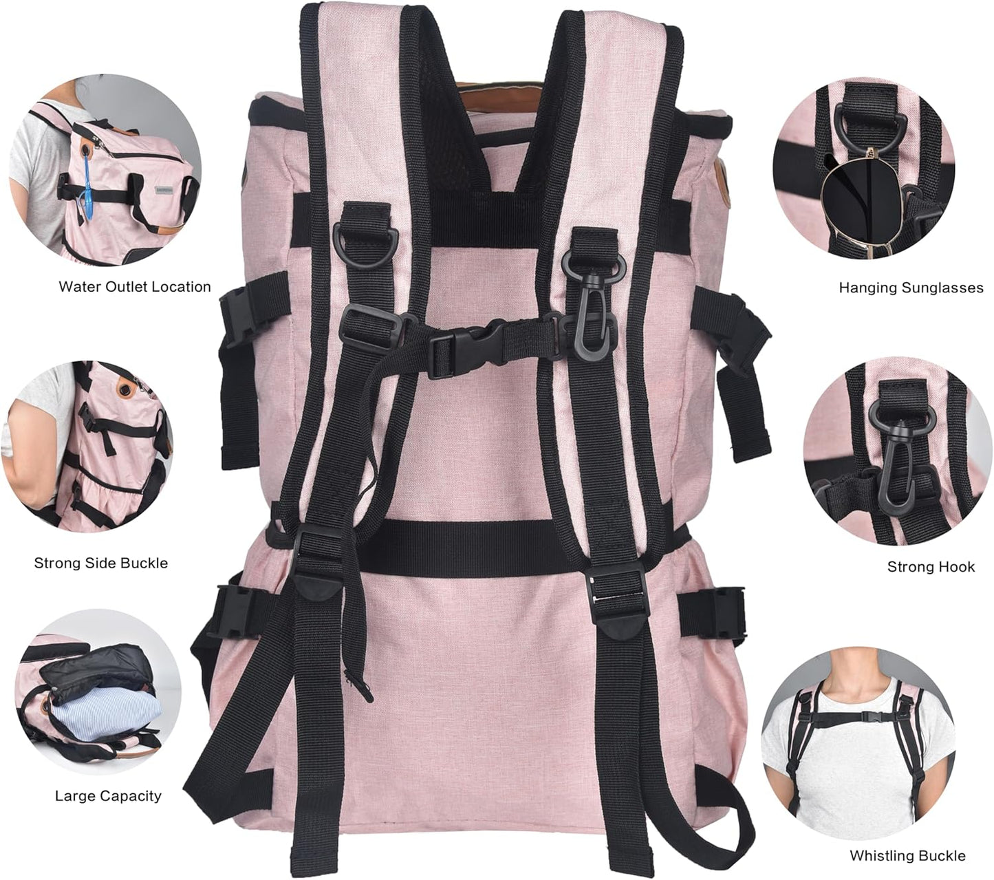 35L Foldable Waterproof Backpack For Outdoor Sports Travel Inside Wet Clothes Compartment Packable For Multiple