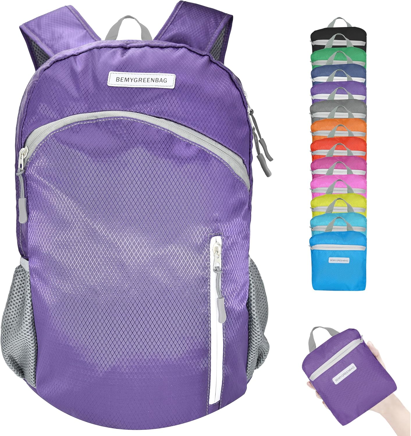 35L Foldable Waterproof Backpack For Outdoor Sports Travel Inside Wet Clothes Compartment Packable For Multiple