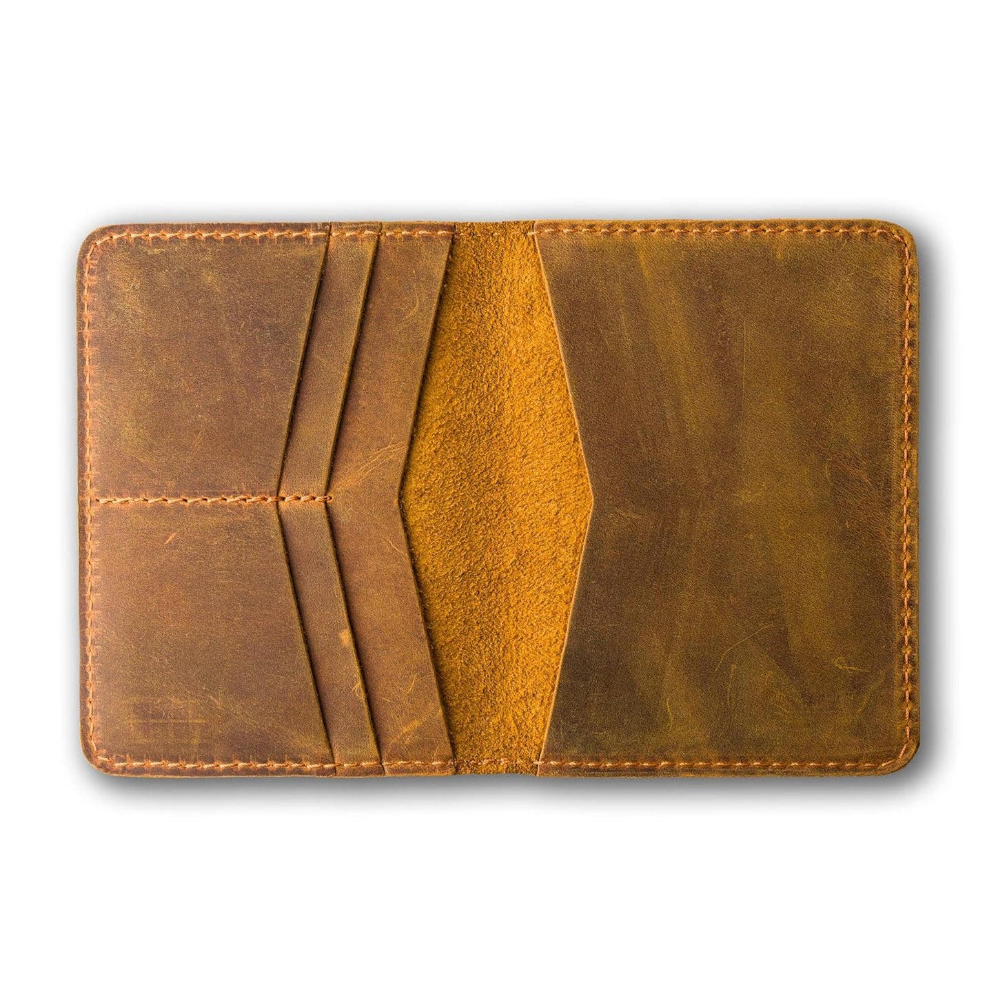 PEGAI Handcrafted Leather Passport Wallet for Men and Women | Full Grain Crazy Horse Leather Passport Holder | Custom Travel Passport Cover & Organizer | (Cinnamon)