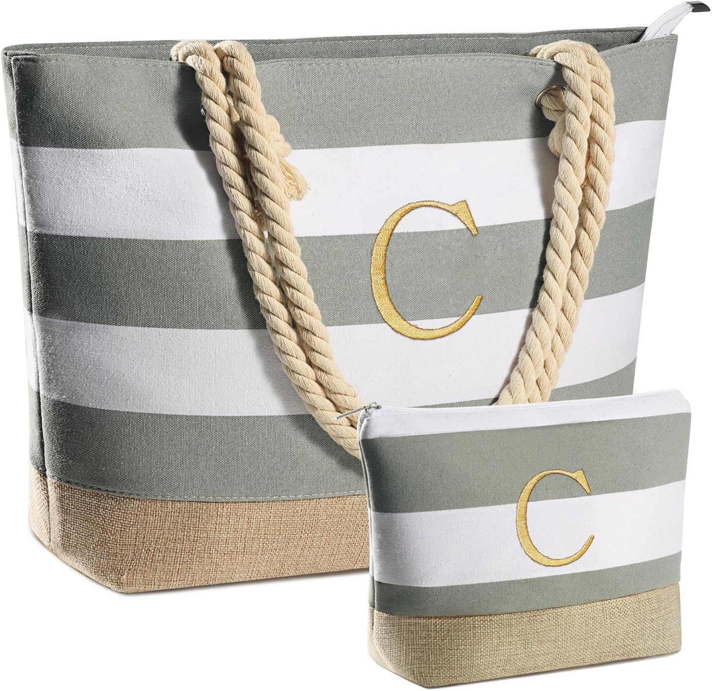 YOOLIFE Beach Bags for Women - Travel Canvas Beach Tote, Pool Waterproof Bag, Travel Essentials, Gifts for Women Birthday