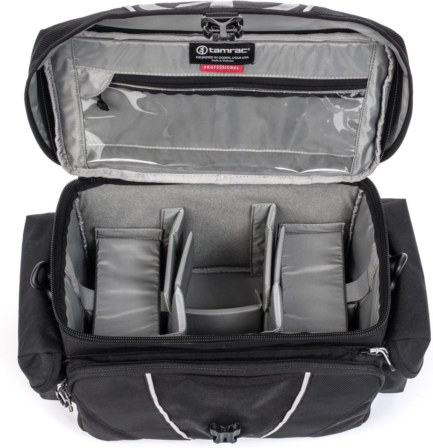 Tamrac Stratus 10 Camera Bag for Photographers, Camera Case for Photography Accessories, Shoulder Bag for DSLR and Mirrorless Cameras, Crossbody Camera Bag with Tripod Holder Strap - Black