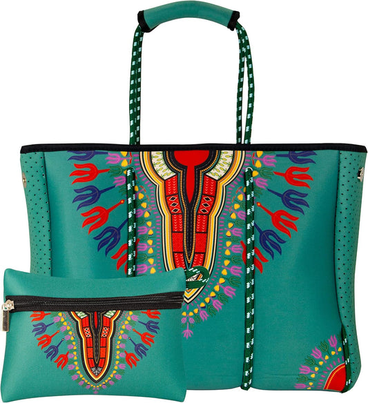 QOGiR Neoprene Multipurpose Beach Bag Tote with Inner Zipper Pocket … … … …