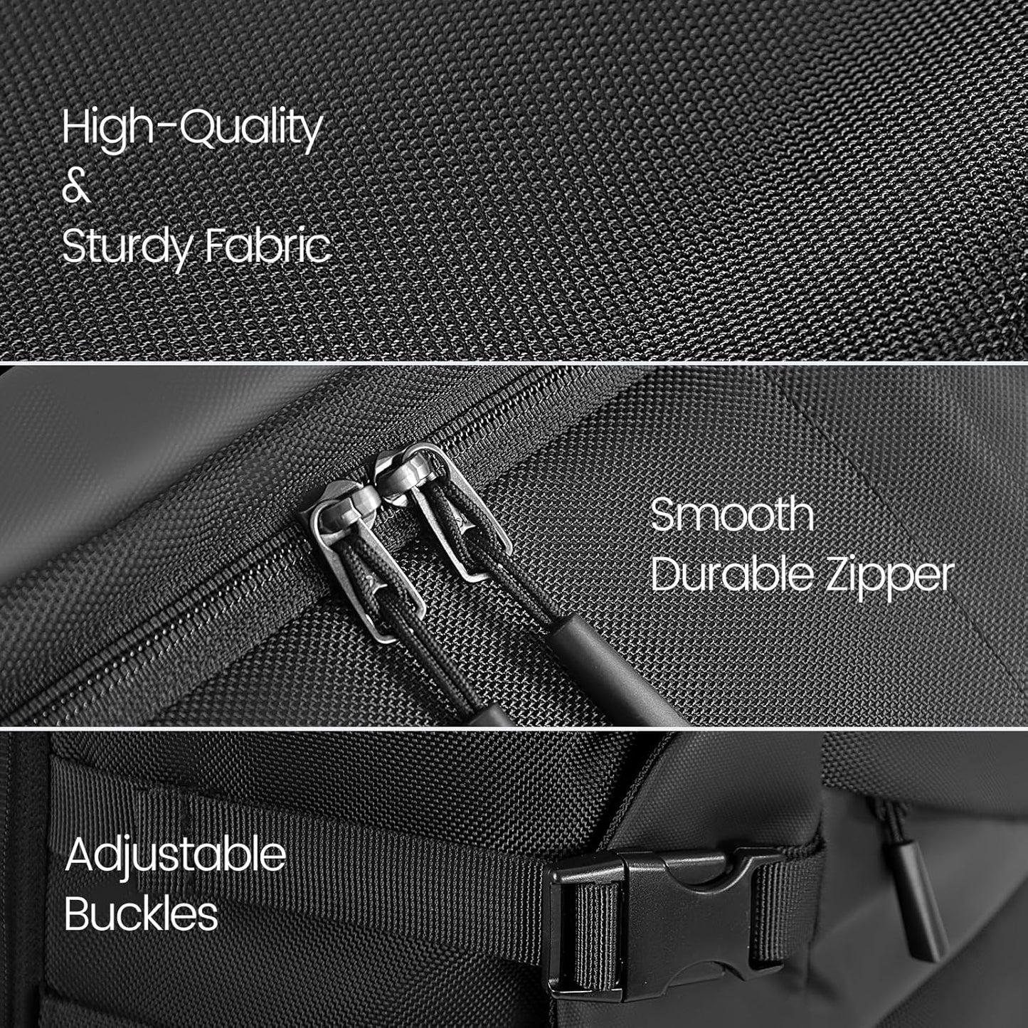 Large Travel Backpack for Men 40L, Carry On Backpack TSA 17.3 Inch Laptop Mochila Flight Approved, Large Business Daypack Waterproof,Carry on bag Weekender College for Men Women, Black