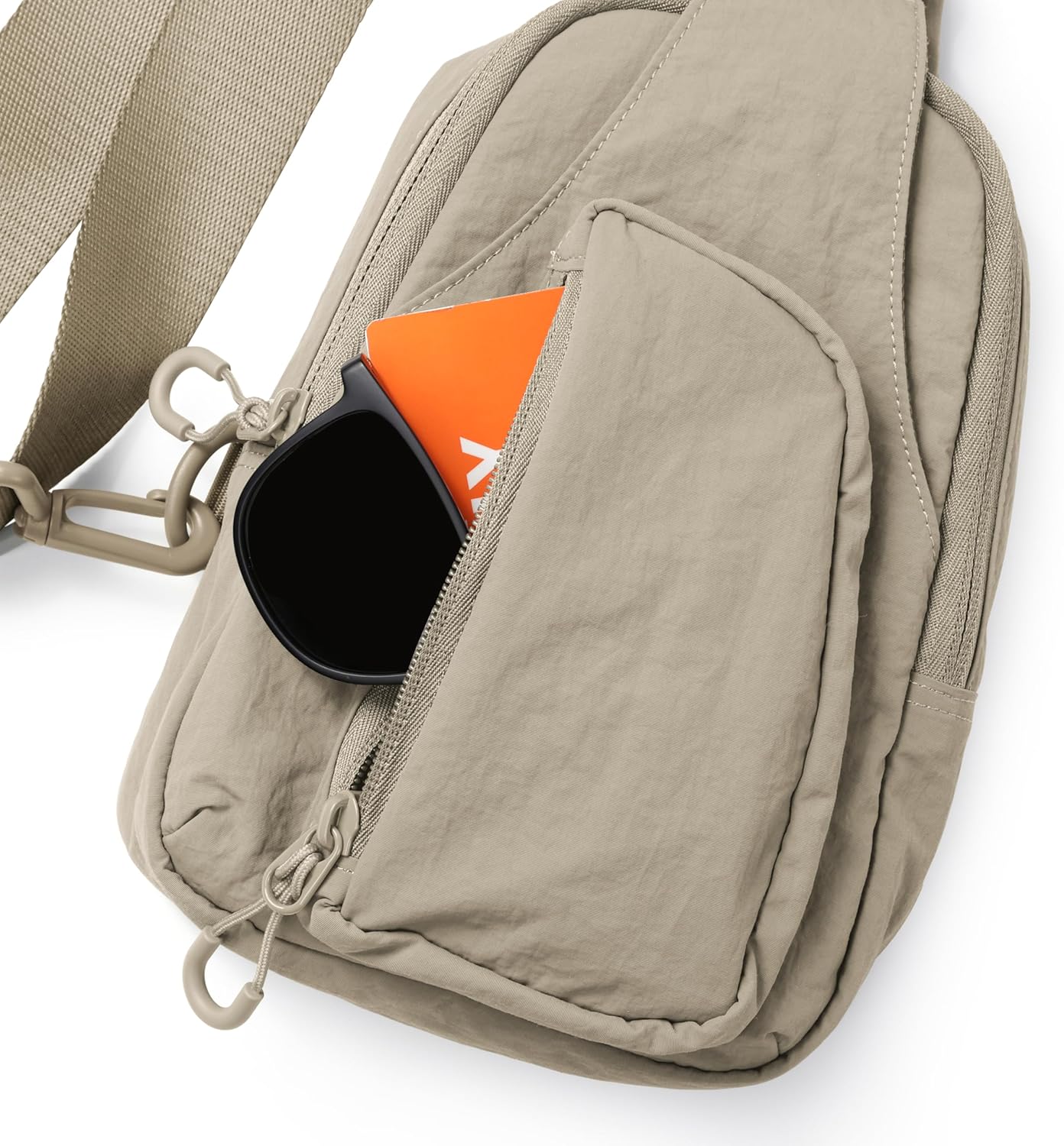 ODODOS Daily Sling Bag with Adjustable Straps Crossbody Chest Bag Lightweight Small Backpack for Casual Traveling Hiking