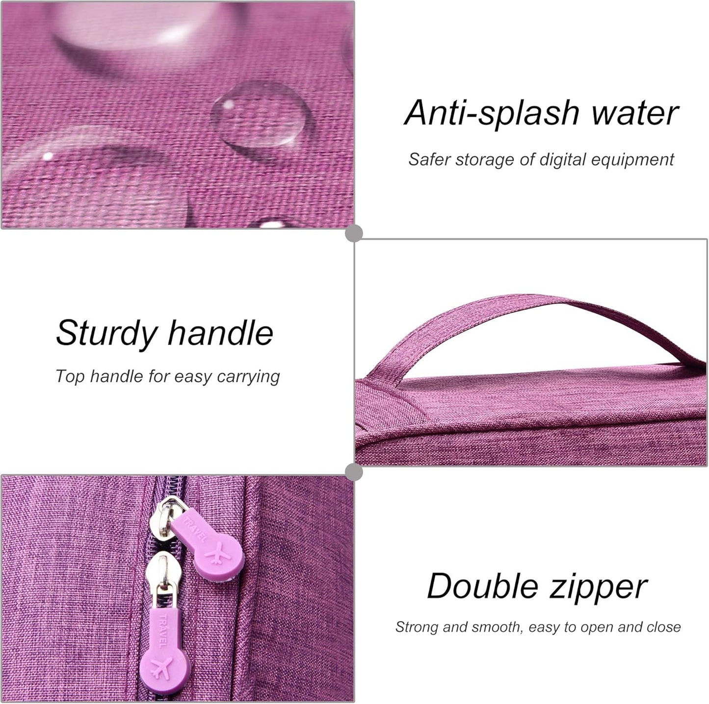 VOCUS Electronics Organizer Travel Cable Organizer Bag for Electronics Accessories, Portable Tech Carring Large Storage Case for Charger, Cord, Power Bank, Hardware