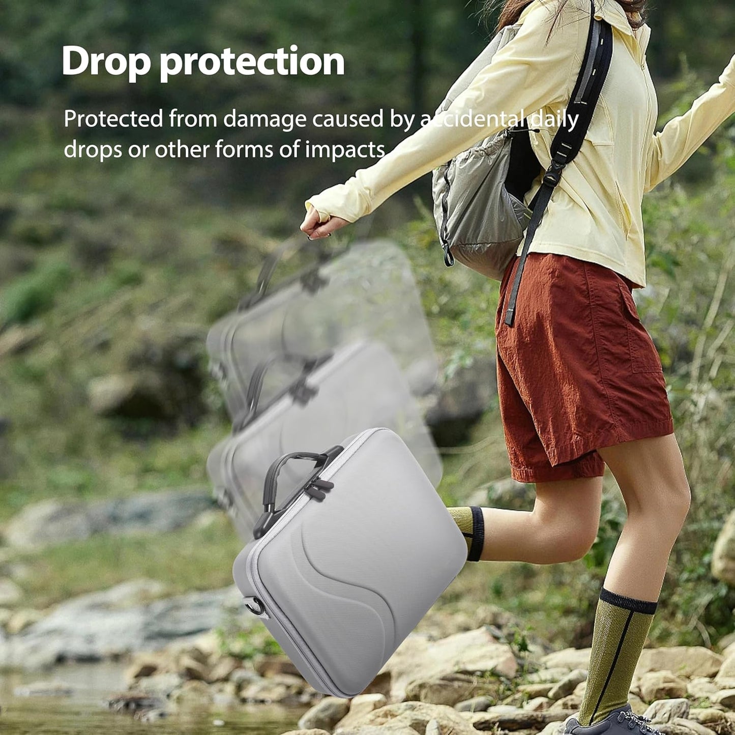 Carrying Case for GoPro Hero 13 12 11 10 9 8 7 Action Camera Hard Organizer Case Carrying Bag Accessories Travel Storage Chest Mount/Media Mod/Volta Protective Housing