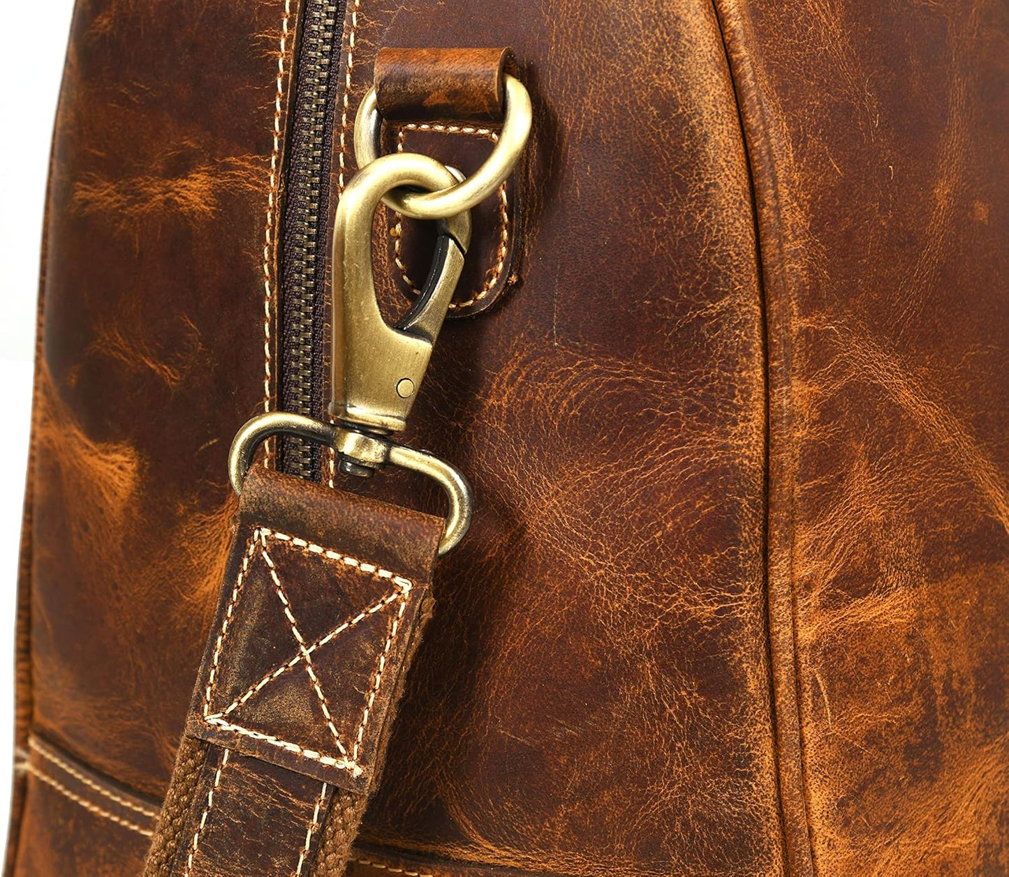 Leather Duffel Bag for Men & Women Travel, Weekend, Overnight, Gym Bag