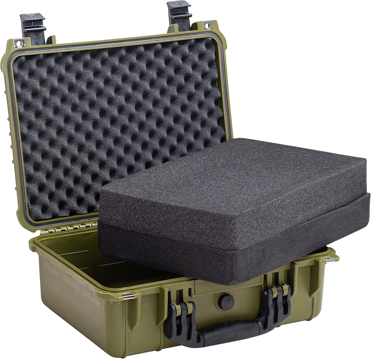 MEIJIA Portable All Weather Waterproof Camera Case With Foam,Fit Use of Drones,Camera,Equipments,Pistols,15.98x12.99x6.85inches