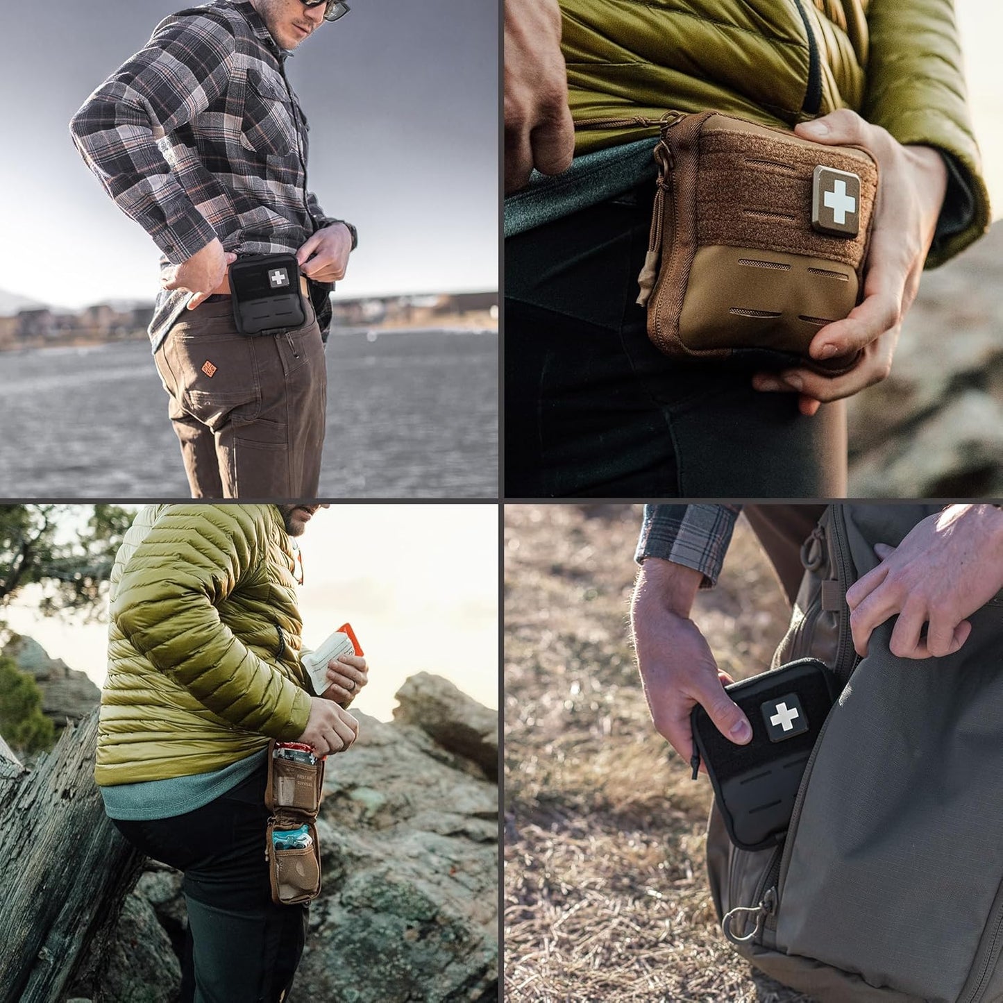 MY MEDIC Everyday Carry First Aid Kit - Emergency Survival Essentials, Medical Supplies & Accessories Bag for Travel Car, Home, Boat, Camper or Backpack - Coyote